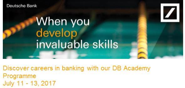 DB Academy Programme – Applications now open